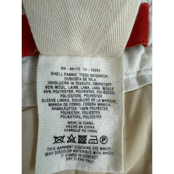 Cartonnier Womens 8 High-Waist Sailor Shorts Cream Linen Blend W/ Button Details - Picture 9 of 13